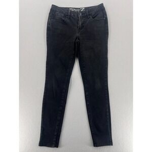 Seven7 Womens Skinny Jeans Size 6 Black Stretch Mid Rise Denim Dark Wash